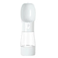 The portable pet feeding bottle in white.